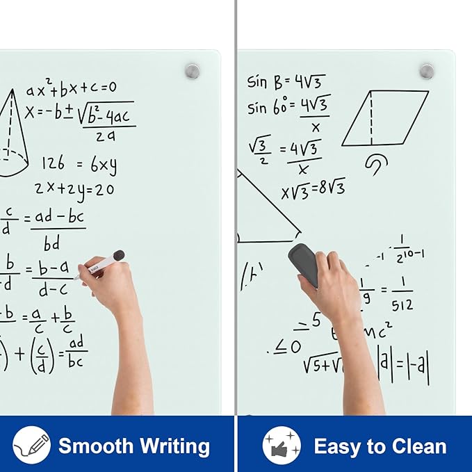 Large Glass Dry Erase Board, 96 x 48 Inches Magnetic Glass Whiteboard - Image 3