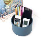 Hennaja Round Leather Art Supply Organizer, Remote Control Holder, 360 Degree - Image 6