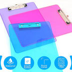 Clipboards, HERKKA 15 Pack Plastic Clipboards Low Profile Clip Standard A4 - Image 6