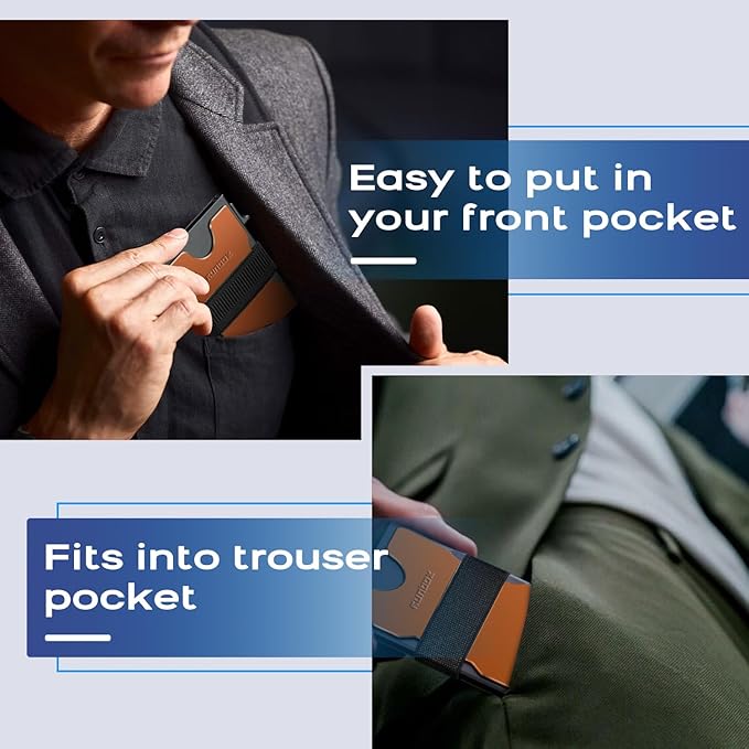 RUNBOX Slim Card Holder Wallet for Men, Minimalist RFID Blocking Wallet - Image 6