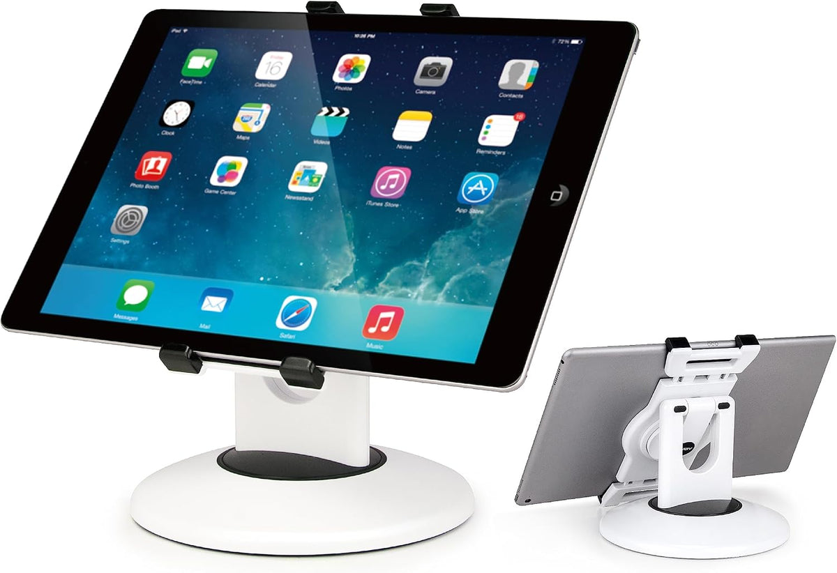 EHO iPad Stand, 360° Rotating Commercial Tablet Stand, Retail Kiosk, Microsoft