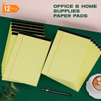 Roneky Yellow Legal Pads 5x8 Notepads, 12 Pack Small Note Pads 5x8 College - Image 7