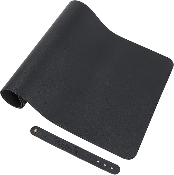 Wolaile Desk Pad 36x17 inches, PU Leather Desk Blotter, Non-Slip Base - Image 7