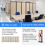 Upgrade Version Room Partition and Divider, Freestanding Rolling Dividers - Image 3