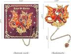 Fantasy Fourth Wings Dragon Bookmarks -4 Designs: Fire Red, Ice Blue, Thunder - Image 2