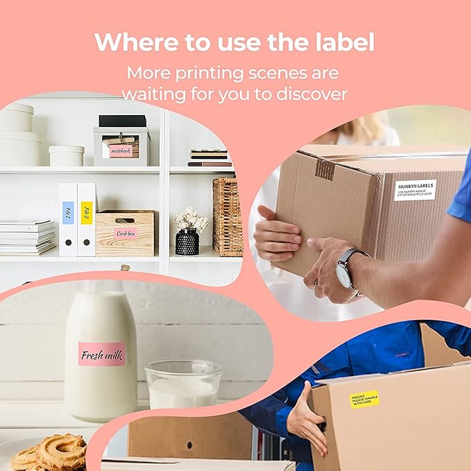 MUNBYN 2.25"x1.25" Thermal Sticker Labels, 1000 Sheets/Roll - Image 5