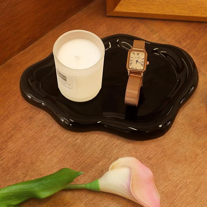 CCINPPY Ceramic Jewelry Tray Trinket Dish, Decorative Cloud Vanity Key Tray by CCINPPYJEWELRYACCESSORIES