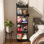 Sorgion 5 Tier Rolling Cart Organizer, Bathroom Cart Organizers - Image 2