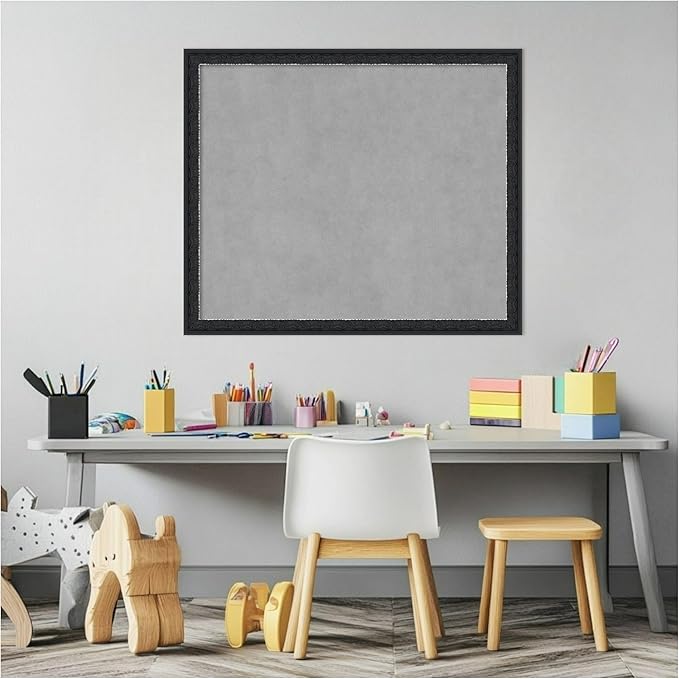 Amanti Art Black Framed Magnetic Board 22x26 Medium Vision Board - Image 5