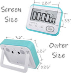 Digital Kitchen Timer Magnetic Loud Alarm, Large LCD Screen Silent/Beeping - Image 5