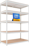 HOMEDANT 47.7" W Deep 5 Tier Heavy Duty Garage Shelving Adjustable Metal Rack by TheBestOrganizingSolution