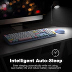Wireless Keyboard and Mouse Combo, 2.4G Retro Typewriter Keyboard - Image 4