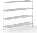 Regal Altair 18" Deep x 72" Wide x 64" Height Wire Shelving Kit | 4-Tier | NSF