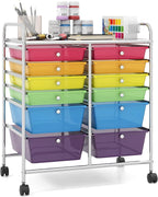 Giantex 12 Drawer Rolling Storage Cart Tools Scrapbook Paper Office School by Giantex