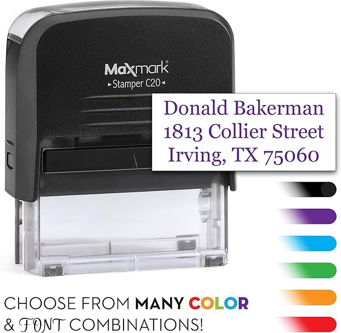Custom Self Inking Rubber Stamp by Maxmark