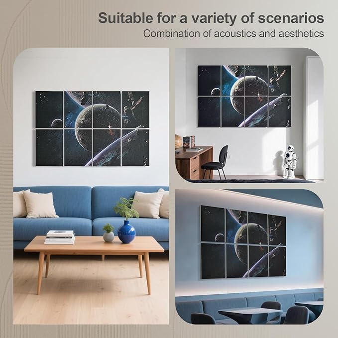 UMIACOUSTICS 8 Pcs 0.7Inch Thick Art Acoustic Panels, Total 47.2” x 31.5” - Image 8
