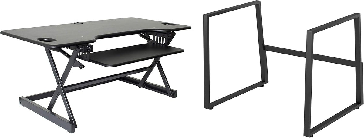 Rocelco 46" Large Height Adjustable Standing Desk BUNDLE