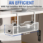 Under Desk Cable Management Tray, GZOKMOG Cord Management - Image 6