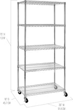 Seville Classics UltraDurable Heavy Duty NSF Solid Steel Wire Rack Storage Unit - Image 4