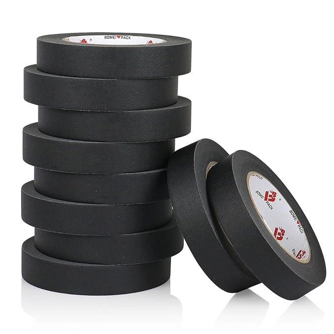 BOMEI PACK Black Painters Tape 1 Inch Bulk - Image 8