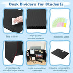 24-Pack Plastic Desk Dividers for Students, Privacy Folders for Students - Image 4
