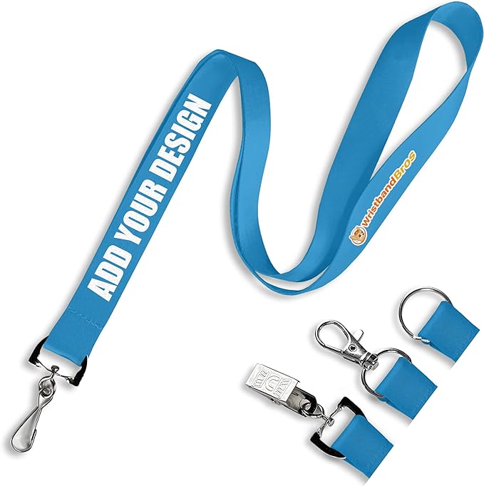 Wristband Bros Custom Lanyards For ID Badges, Keys & More | Add Text & Logos | by WristbandBros