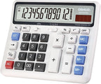 Desktop Calculator Extra Large LCD Display 12-Digit Big Number Accounting by Pendancy