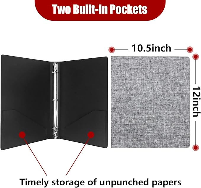Vienrose 3 Ring Binder 1 Inch Round Rings - Image 5