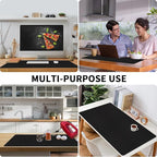 Bloss Black Desk Mat, Leather Desk Pad, Desk Matt - Image 6