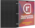 MAKHISTORY 1 Inch Telescoping 3 Ring Binder-12PCS, Flexible Binder by MAKHISTORY