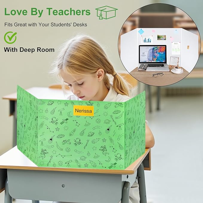 Ubenic 24-Pack Desk Dividers for Students, Space Cardboard Privacy Boards for - Image 5