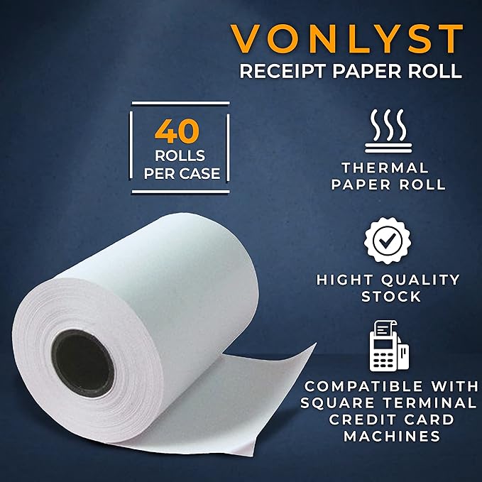 Vonlyst Receipt Paper Roll for Square Terminal Credit Card Machine - Image 5