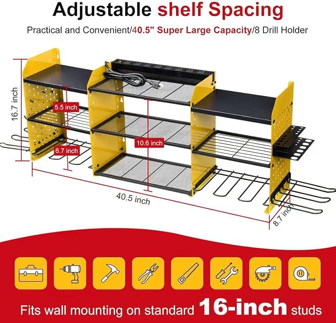 Large Power Tool Organizer Wall Mount - Image 4
