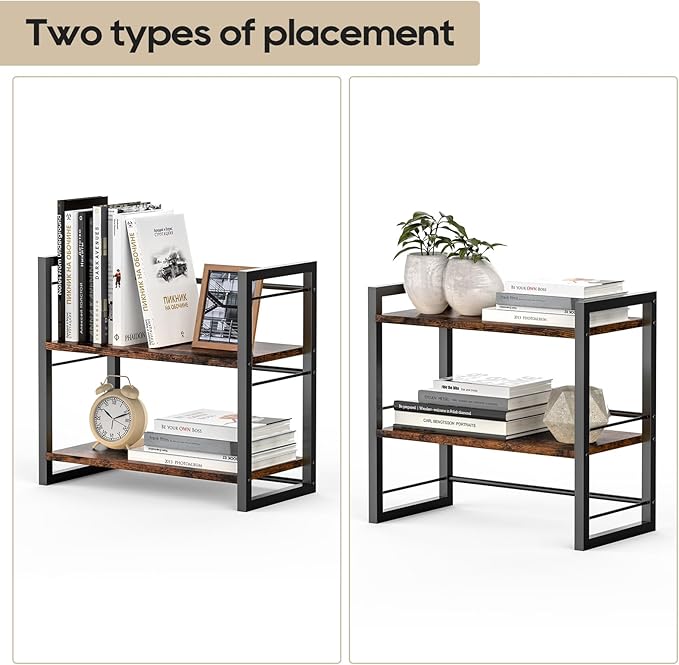 ART-GIFTREE Office Desk Shelf Organizer, Wood Desktop Bookshelf Supplies - Image 7