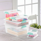 Sterilite 24-Pack Clip Box, Stackable Clear Plastic Bins - Image 9
