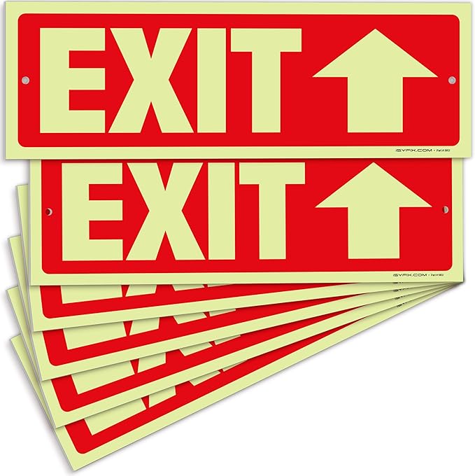 iSYFIX Exit Signs with Directional Up Arrow by iSYFIXPREMIUMSIGNS