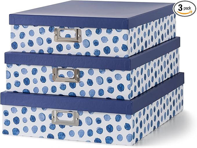 Soul & Lane Blue Spots Decorative Storage Boxes by SoulLane