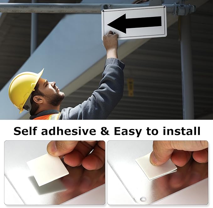 Black Arrow Sign Aluminum 10 x 5 Inch Heavy Duty Metal Waterproof Reflective - Image 5