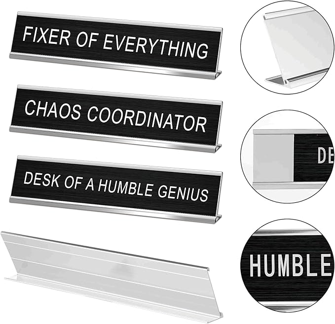 3 Pcs Chaos Coordinator Fixer of Everything Desk of a Humble Genius Funny Desk - Image 3
