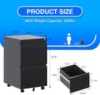 METAN 2 Drawer File Cabinet - Image 3