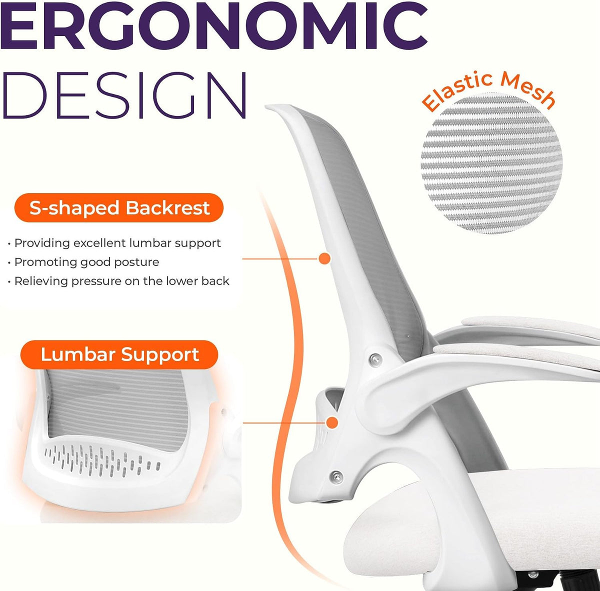 neo chair office desk chair, ergonomic mesh with, close-up detail