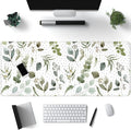 Green Mouse Pad Boho Desk Mat, Speckled Textured Greens Cool Aesthetical Mouse by Mechanical+Cattle
