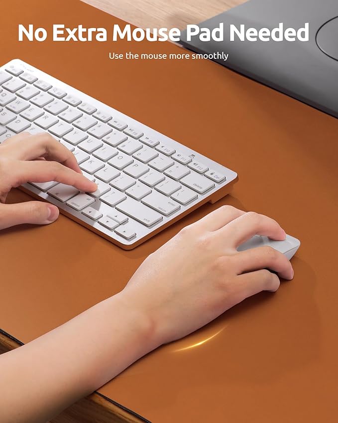 YSAGi Leather Desk Pad Protector, Office Desk Mat, Large Mouse Pad, Non-Slip PU - Image 3