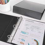 Comix Sturdy 2 Inch D-Ring Binders, 2.4mm-Thick, Holds 500 Sheets of 8.5" x 11" - Image 6