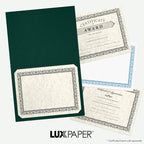 LUXPaper 9.5" x 12" Certificate Holders | Green Linen | 100lb. Cover | 25 Qty - Image 7