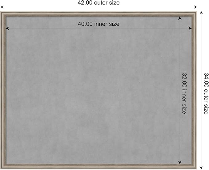 Amanti Art Silver Framed Magnetic Board 34x42 X-Large Vision Board - Image 3