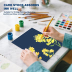 Cardstock 8.5 X 11, 40 Sheets Dark Blue Card Stock, 75lb/ 200gsm Copy Paper - Image 6