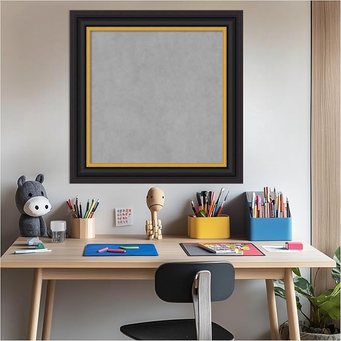 Amanti Art Black Framed Magnetic Board 26x26 Medium Vision Board - Image 5