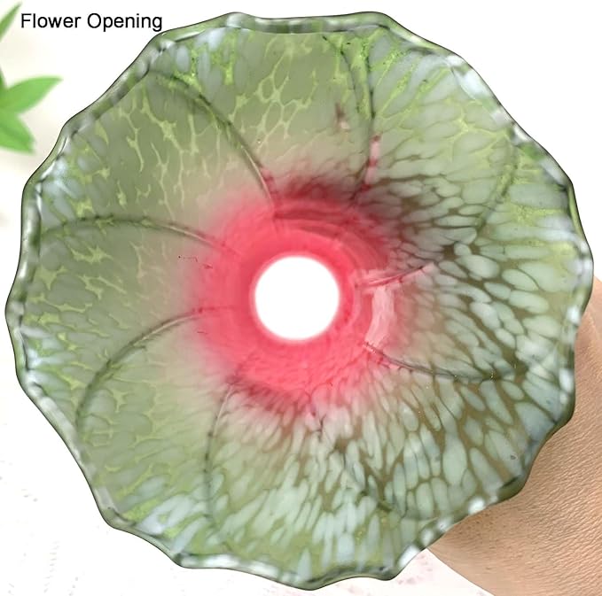 Bieye LS68 Lily Flower Blown Glass Lampshade - Image 4