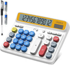 Desktop Calculator with Extra Large 5-Inch LCD Display, 12-Digit Two Way Power by yxzzhx